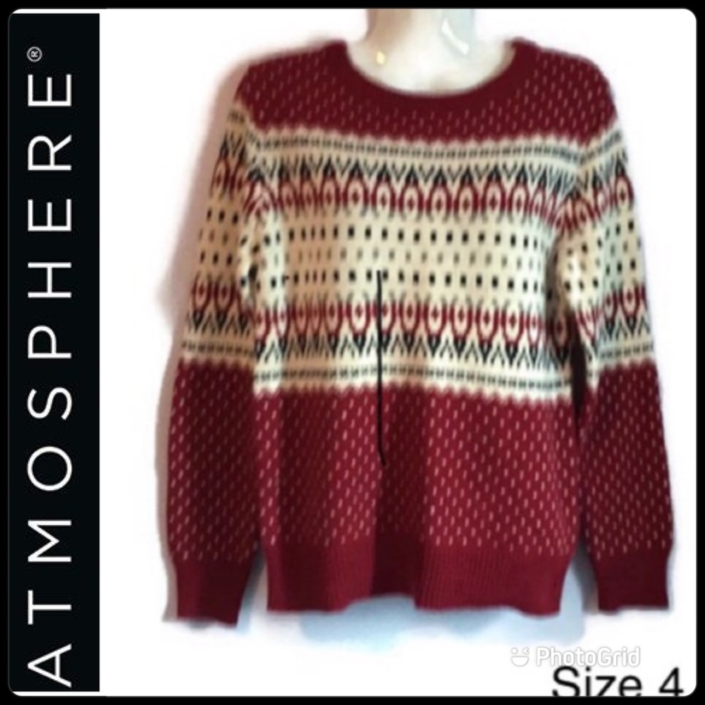 🆕 atmosphere red sweater size 4